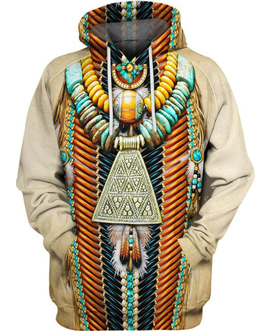 WelcomeNative Native American Pattern 3D Hoodie, All Over Print Hoodie, Native American