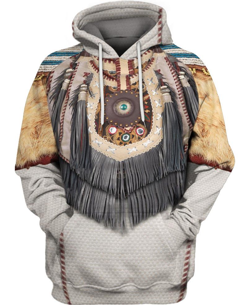 WelcomeNative 3D Native Smooth Fur Hoodie, All Over Print Hoodie, Native American