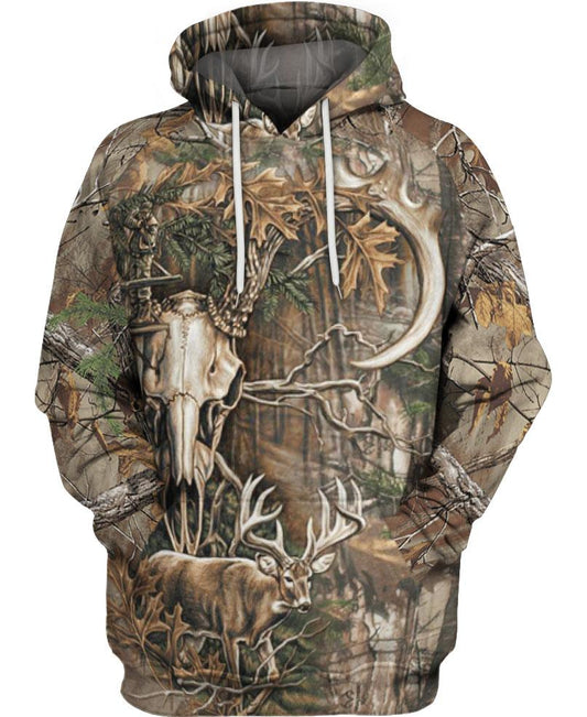 WelcomeNative Forest Skull Spirit 3D Hoodie, All Over Print Hoodie, Native American