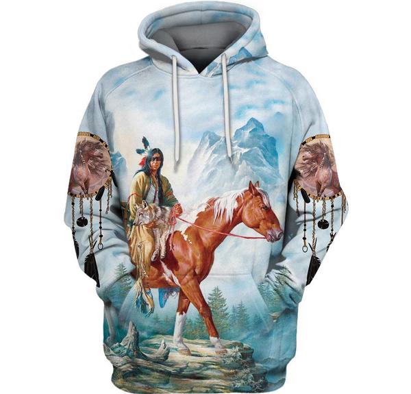 Chief Native Hoodie Long Pants 3D Set