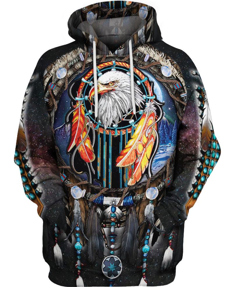 WelcomeNative Native Eagle Dream Hoodie, All Over Print Hoodie, Native American