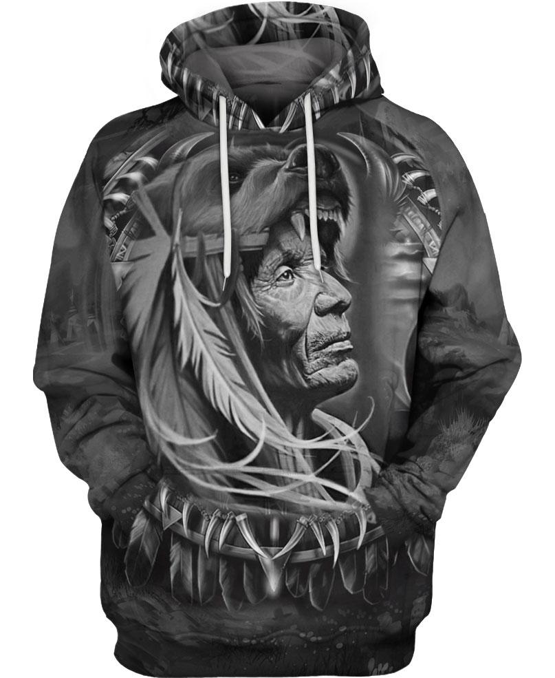 WelcomeNative Thoughtful Face 3D Hoodie, All Over Print Hoodie, Native American