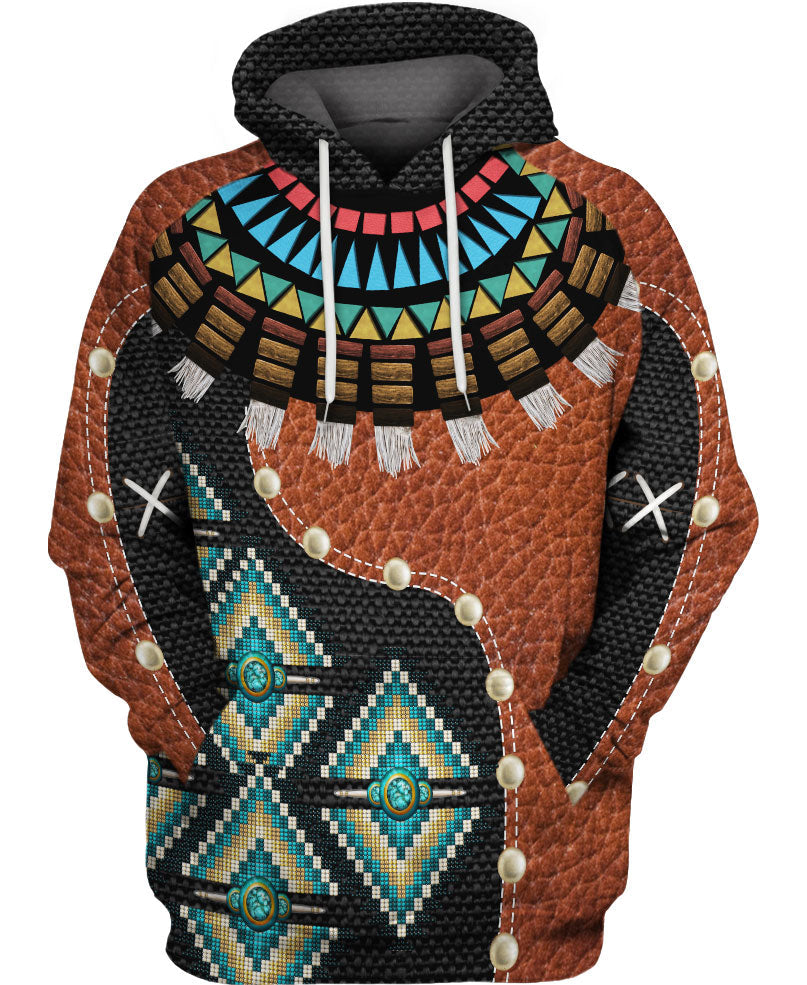 WelcomeNative Choker Skin Pattern Native American 3D Hoodie, All Over Print Hoodie