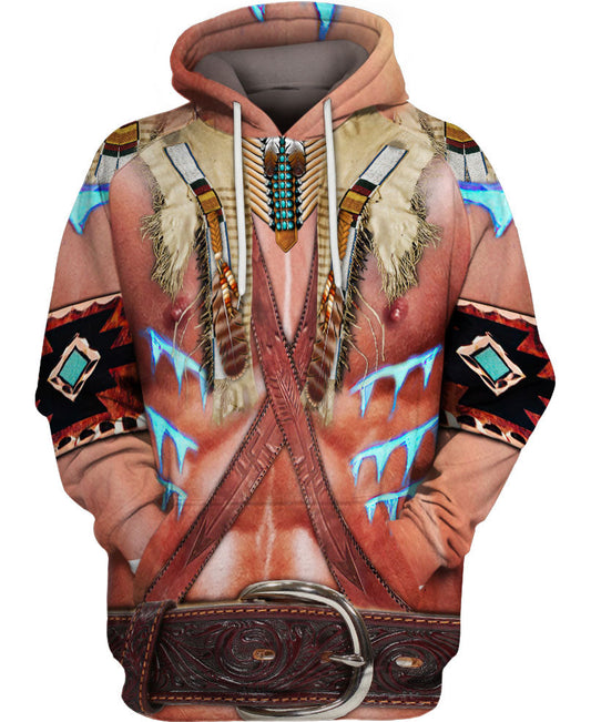 WelcomeNative Skin Pattern Native American Hoodie, All Over Print Hoodie, Native American