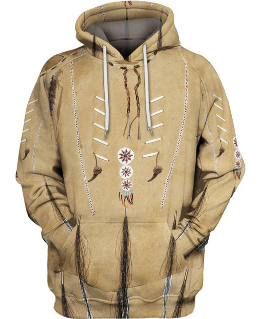 WelcomeNative Native Brown Hoodie Dress, 3D Hoodie Dress, All Over Print Hoodie Dress