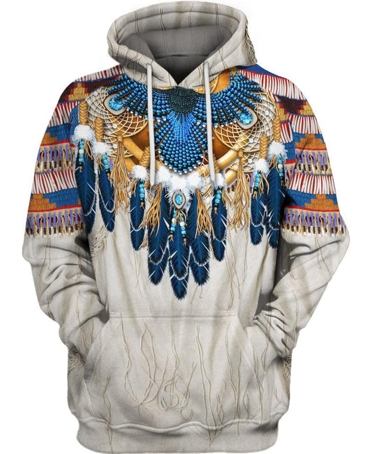 WelcomeNative Butterfly & Buffalo Skull 3D Hoodie, All Over Print Hoodie, Native American