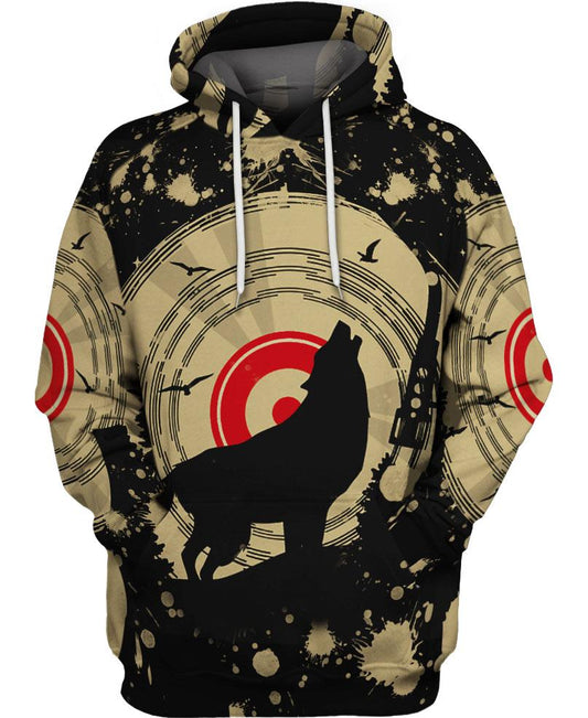 WelcomeNative Black Wolf Native 3D Hoodie, All Over Print Hoodie, Native American