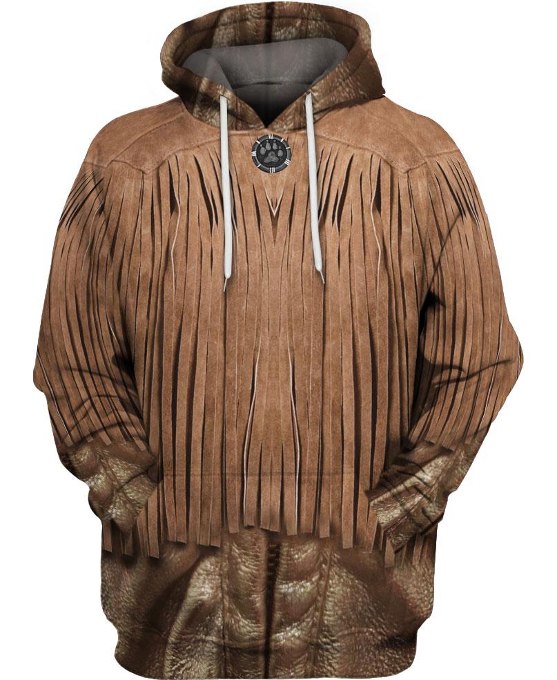 WelcomeNative Brown Tassels 3D Hoodie, All Over Print Hoodie, Native American