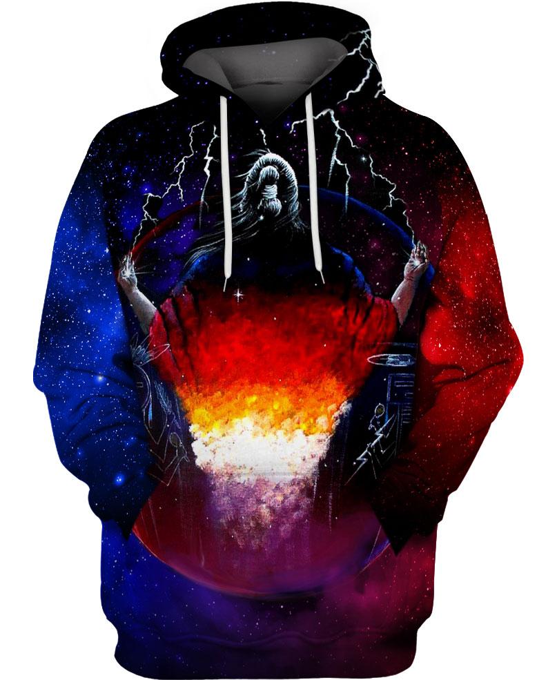 WelcomeNative Galaxy Native Chief 3D Hoodie, All Over Print Hoodie, Native American