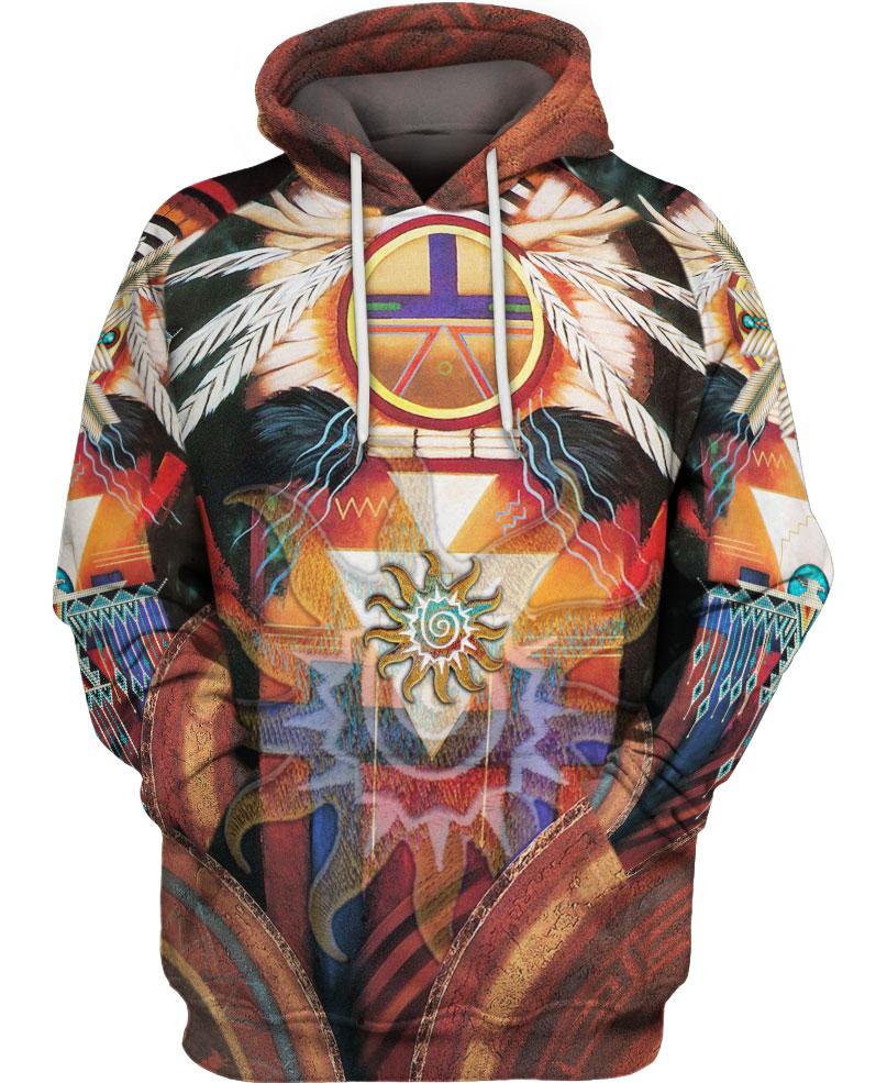 WelcomeNative Native Pattern Colorful 3D Hoodie, All Over Print Hoodie, Native American