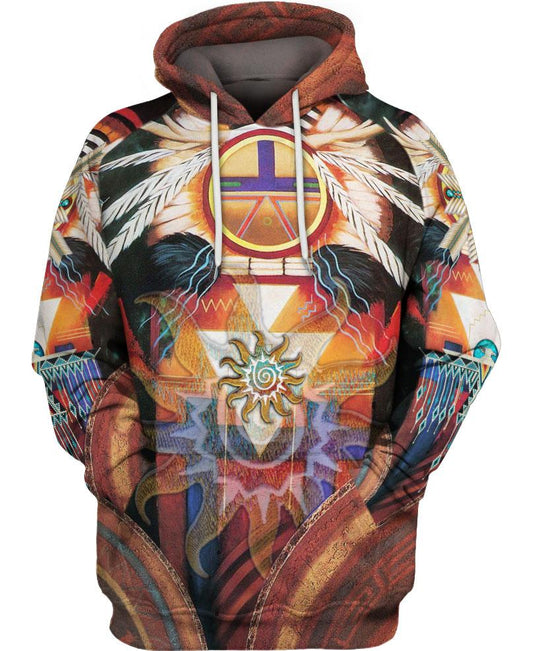 WelcomeNative Native Pattern Colorful 3D Hoodie, All Over Print Hoodie, Native American