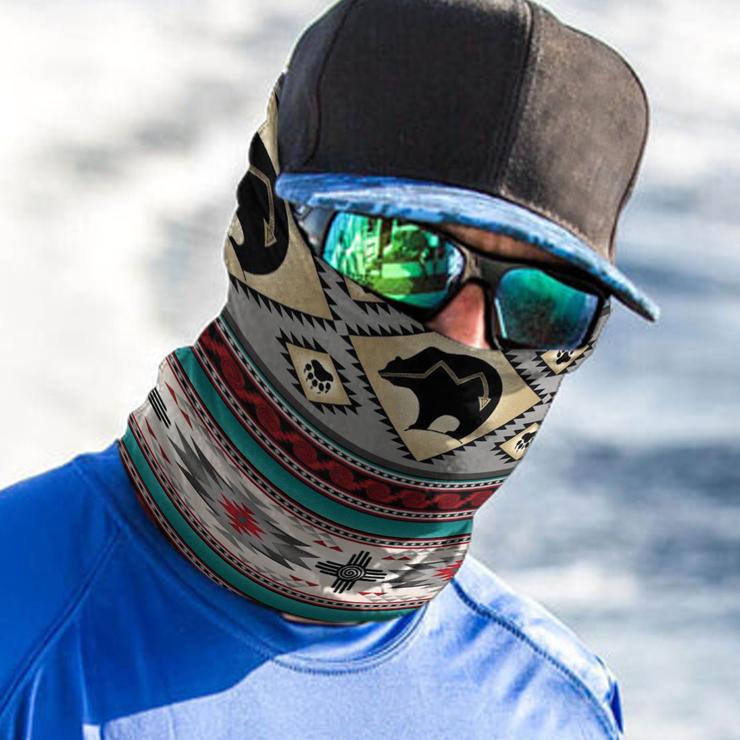 WelcomeNative Native American Pattern Bandana Face Mask, Neck Gaiter #08