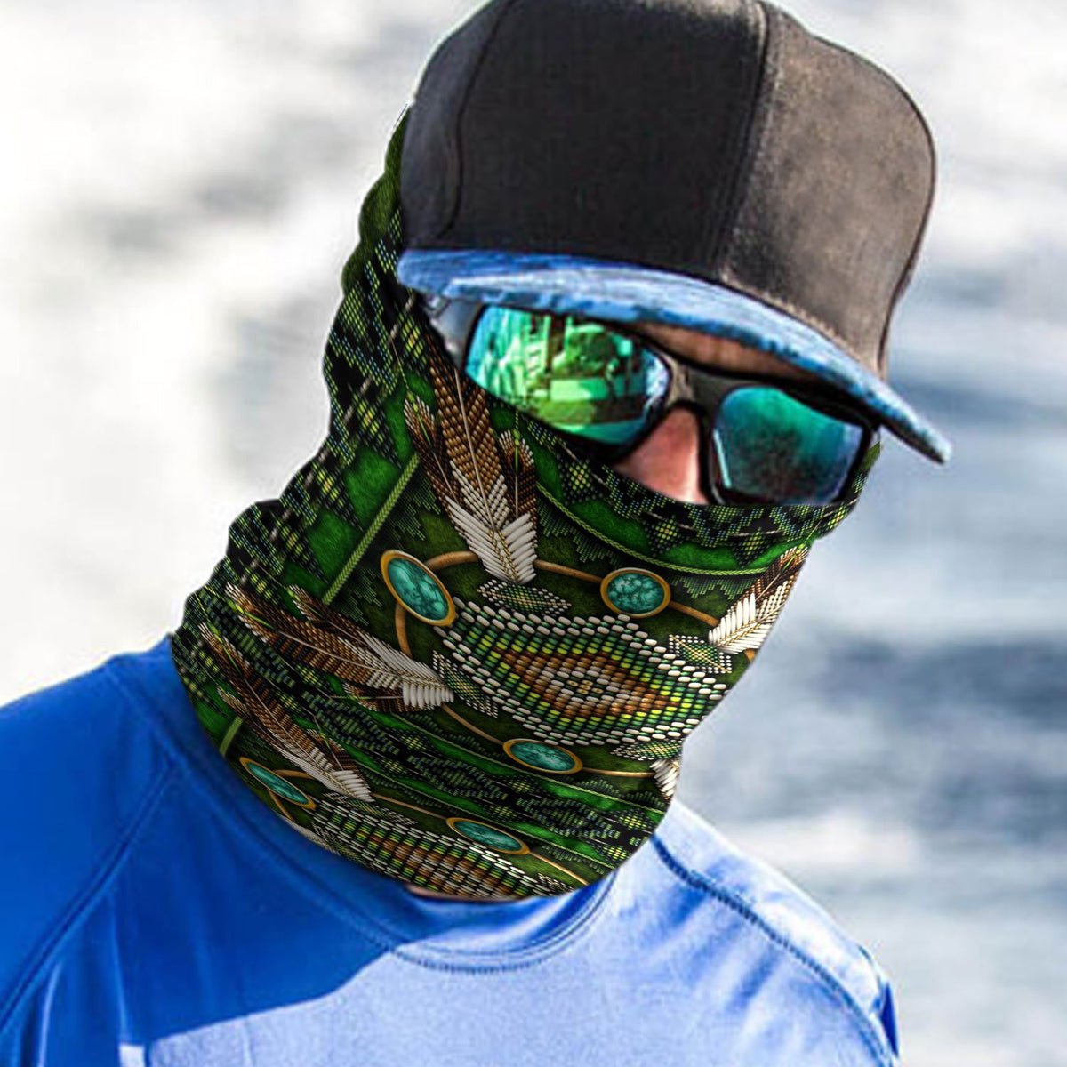 WelcomeNative Native American Pattern Bandana Face Mask, Neck Gaiter #36