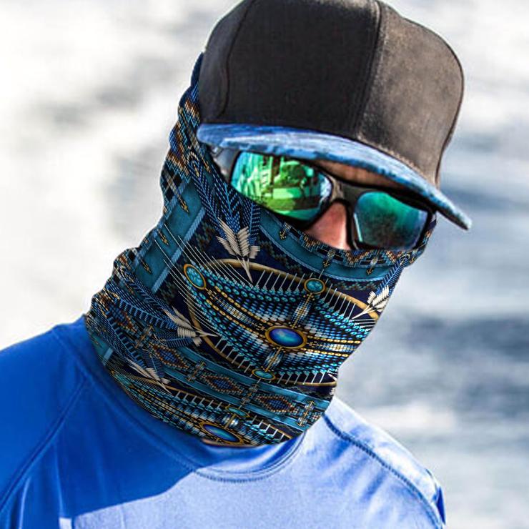 WelcomeNative Native American Pattern Bandana Face Mask, Neck Gaiter #35