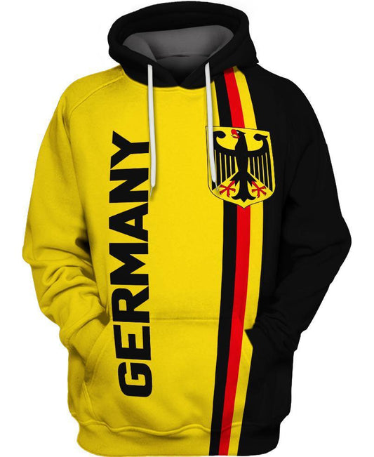 WelcomeNative Germany Yellow Black 3D Hoodie, All Over Print Hoodie, Native American
