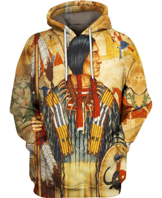 WelcomeNative Yellow Soil Native 3D Hoodie, All Over Print Hoodie, Native American