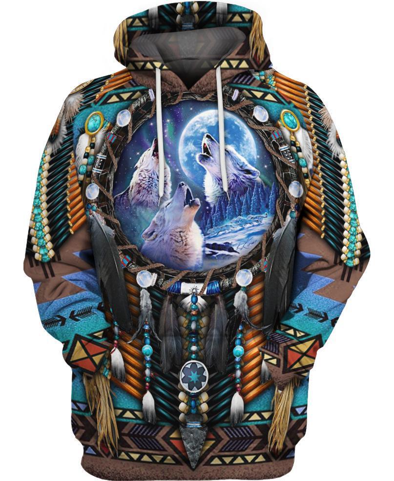 Blue Wolf Dreamcatcher - Welcome Native Spirit