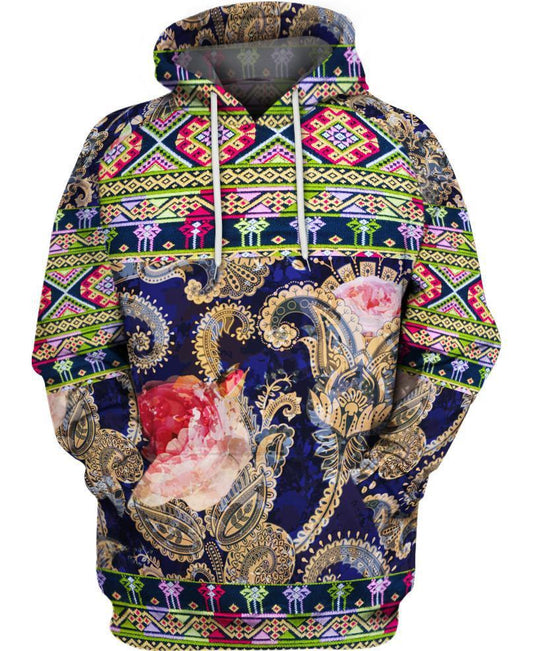 WelcomeNative Hippie Graphics 3D Hoodie, All Over Print Hoodie, Native American