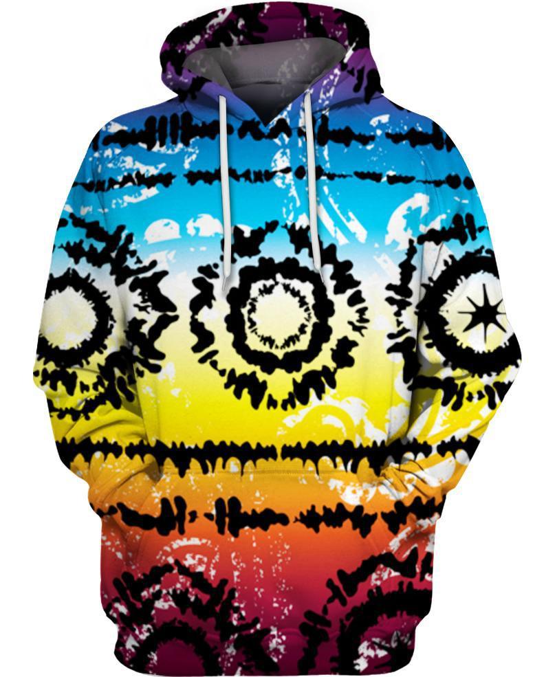 WelcomeNative Contour Motifs 3D Hoodie, All Over Print Hoodie, Native American