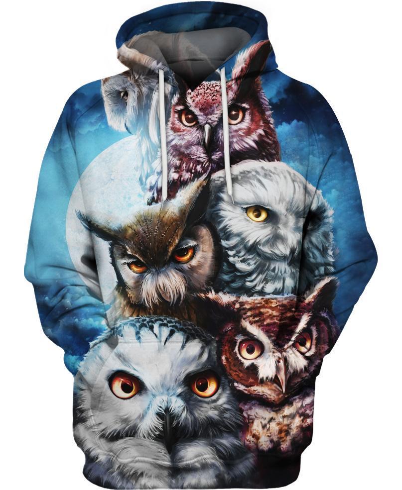 WelcomeNative Owl Impressive 3D Hoodie, All Over Print Hoodie, Native American