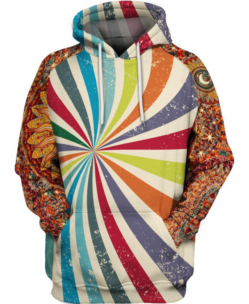 WelcomeNative Sun Hippie 3D Hoodie, All Over Print Hoodie, Native American