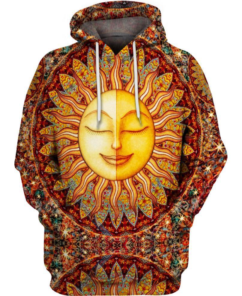 WelcomeNative Hippie Hot Sun 3D Hoodie, All Over Print Hoodie, Native American