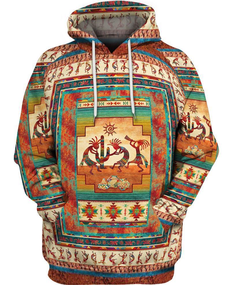 WelcomeNative Active People Motifs 3D Hoodie, All Over Print Hoodie, Native American