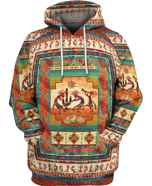 WelcomeNative Active People Motifs 3D Hoodie, All Over Print Hoodie, Native American