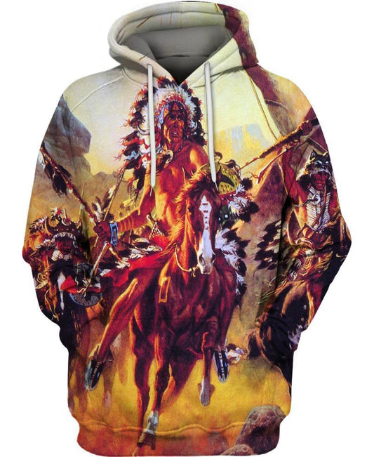WelcomeNative Native War 3D Hoodie, All Over Print Hoodie, Native American