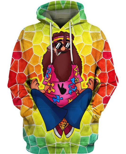 WelcomeNative Floating Color 3D Hoodie, All Over Print Hoodie, Native American