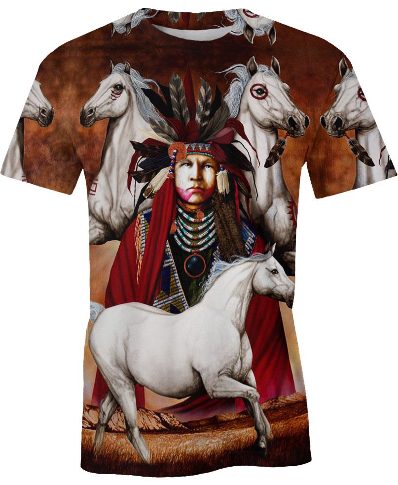 WelcomeNative Native Battle Horse 3D Hoodie, All Over Print Hoodie, Native American