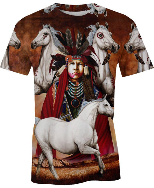 WelcomeNative Native Battle Horse 3D Hoodie, All Over Print Hoodie, Native American
