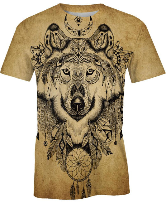 WelcomeNative Ancient Wolf 3D Hoodie, All Over Print Hoodie, Native American