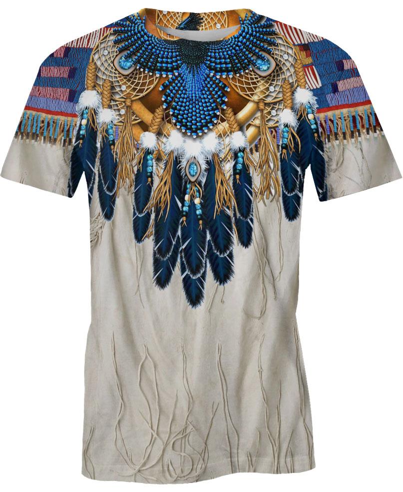 WelcomeNative Butterfly & Buffalo Skull, 3D T Shirt, All Over Print T Shirt, Native American