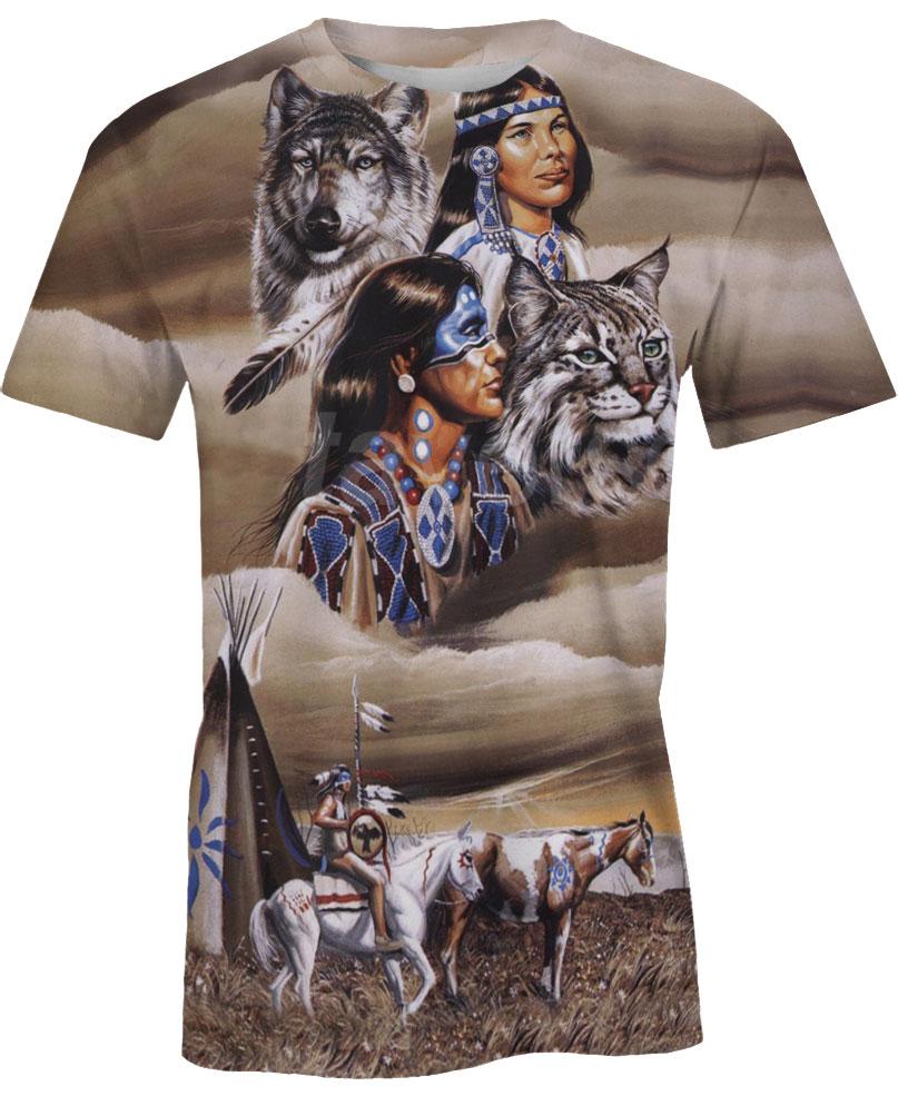 WelcomeNative Brown Native Wolf Bedding Set, 3D Bedding Set, All Over Print, Native American