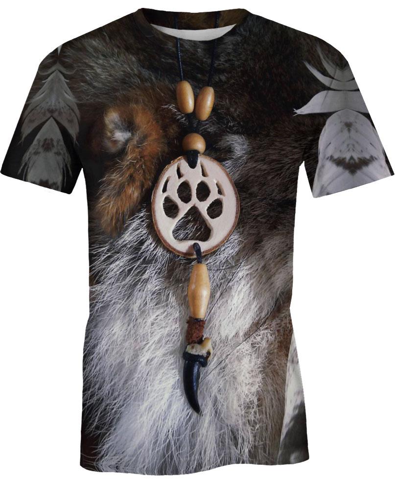 WelcomeNative Animal Fur Motifs 3D Hoodie, All Over Print Hoodie, Native American