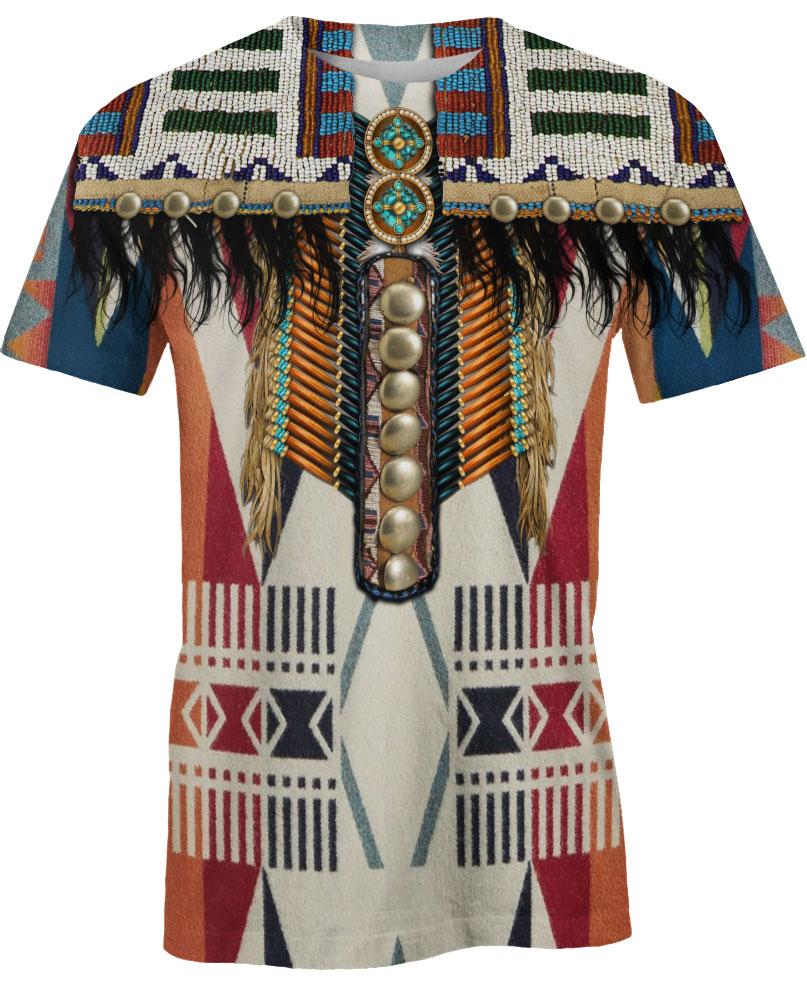 WelcomeNative Brown Multi Pattern 3D Hoodie, All Over Print Hoodie, Native American