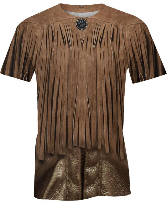 WelcomeNative Brown Tassels 3D Hoodie, All Over Print Hoodie, Native American