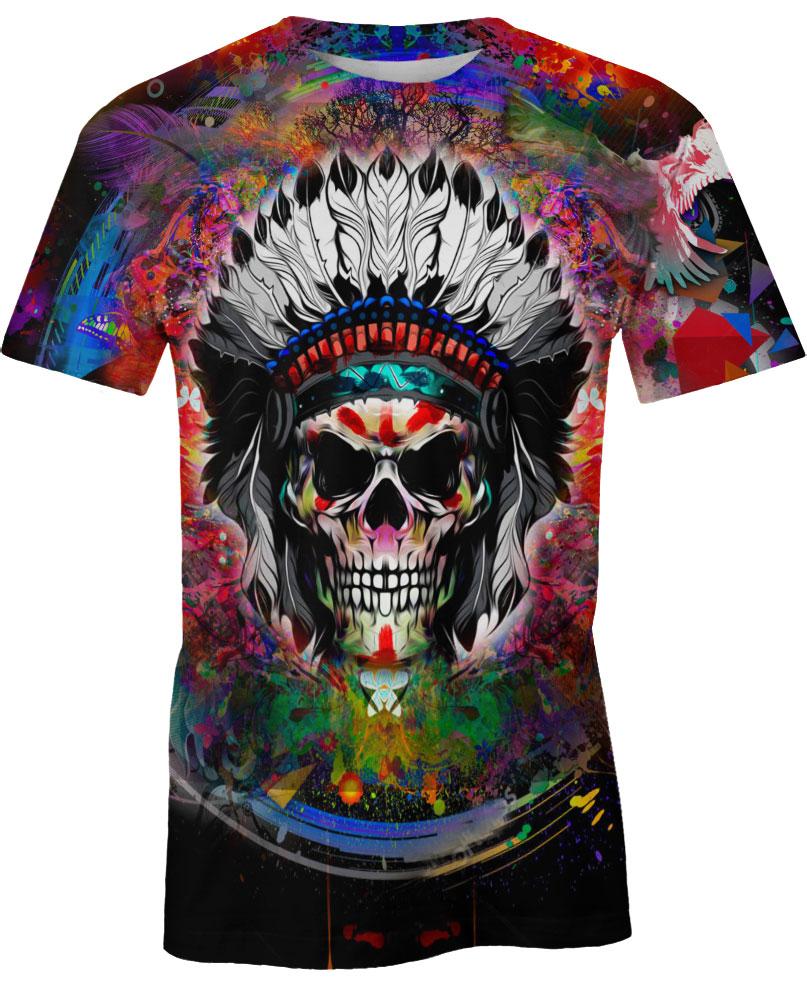 Color Native Skull - Welcome Native Spirit