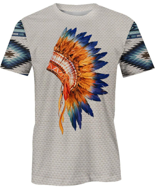 WelcomeNative Native Headdress, 3D T Shirt, All Over Print T Shirt, Native American
