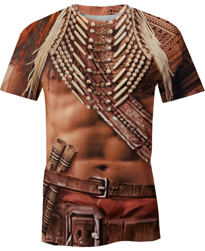 WelcomeNative Brown Motif Native American 3D Hoodie, All Over Print Hoodie