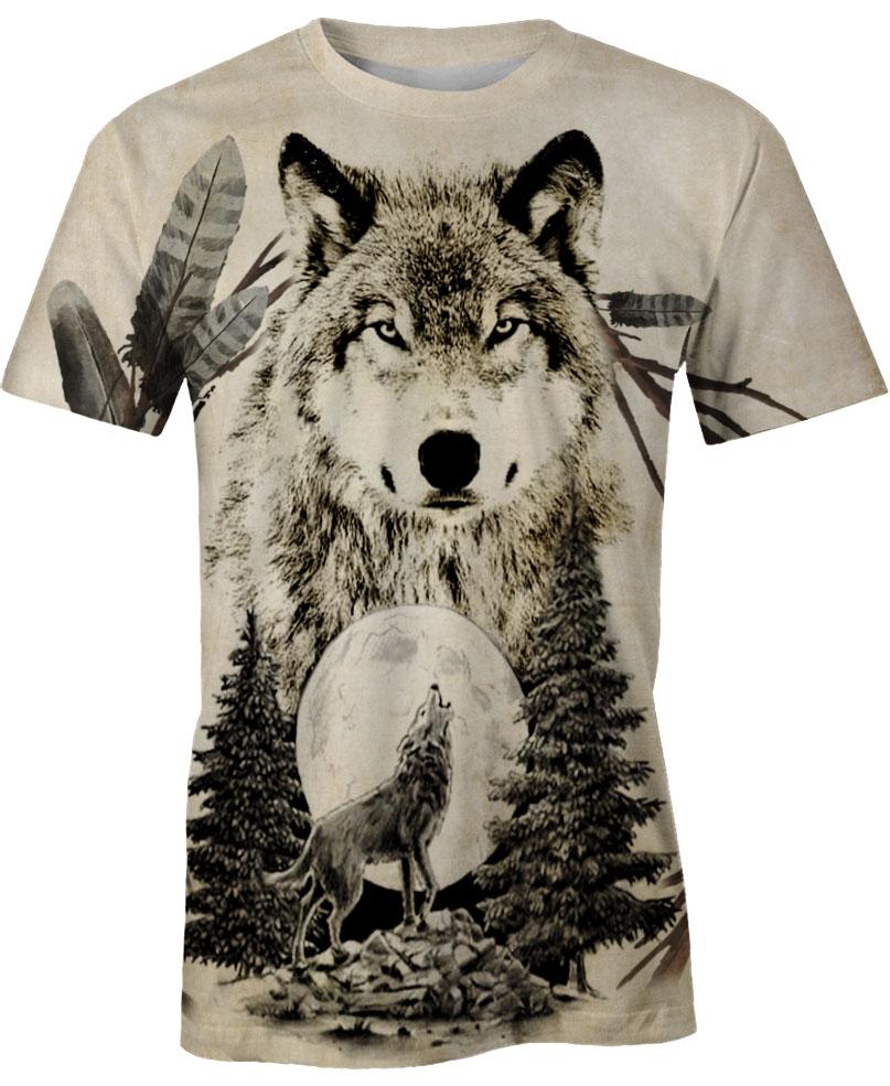 WelcomeNative Old Native Wolf 3D Hoodie, All Over Print Hoodie, Native American