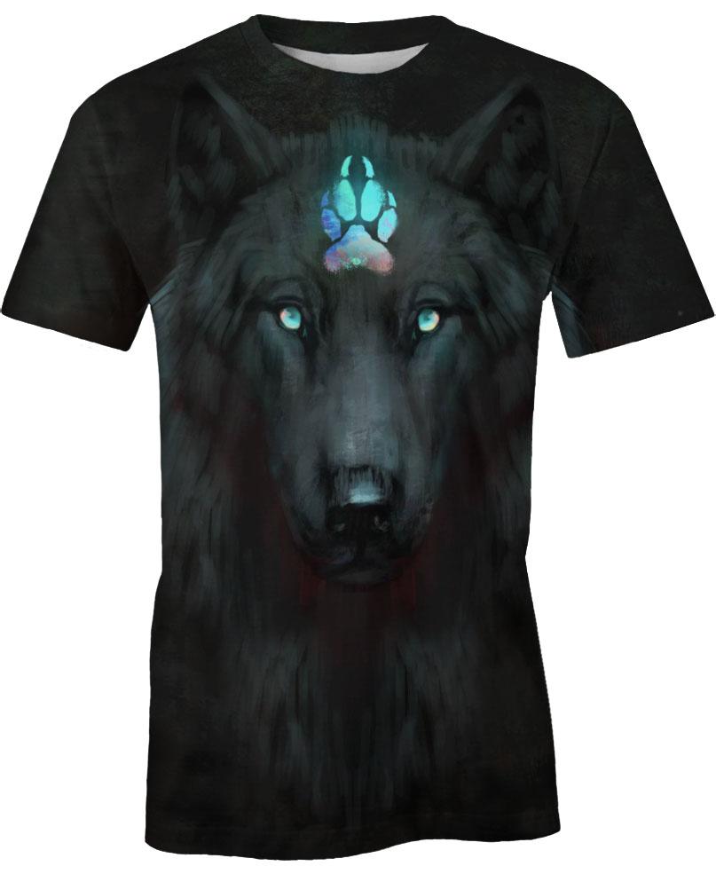 WelcomeNative Black Wolf Blue Claw 3D Hoodie, All Over Print Hoodie, Native American