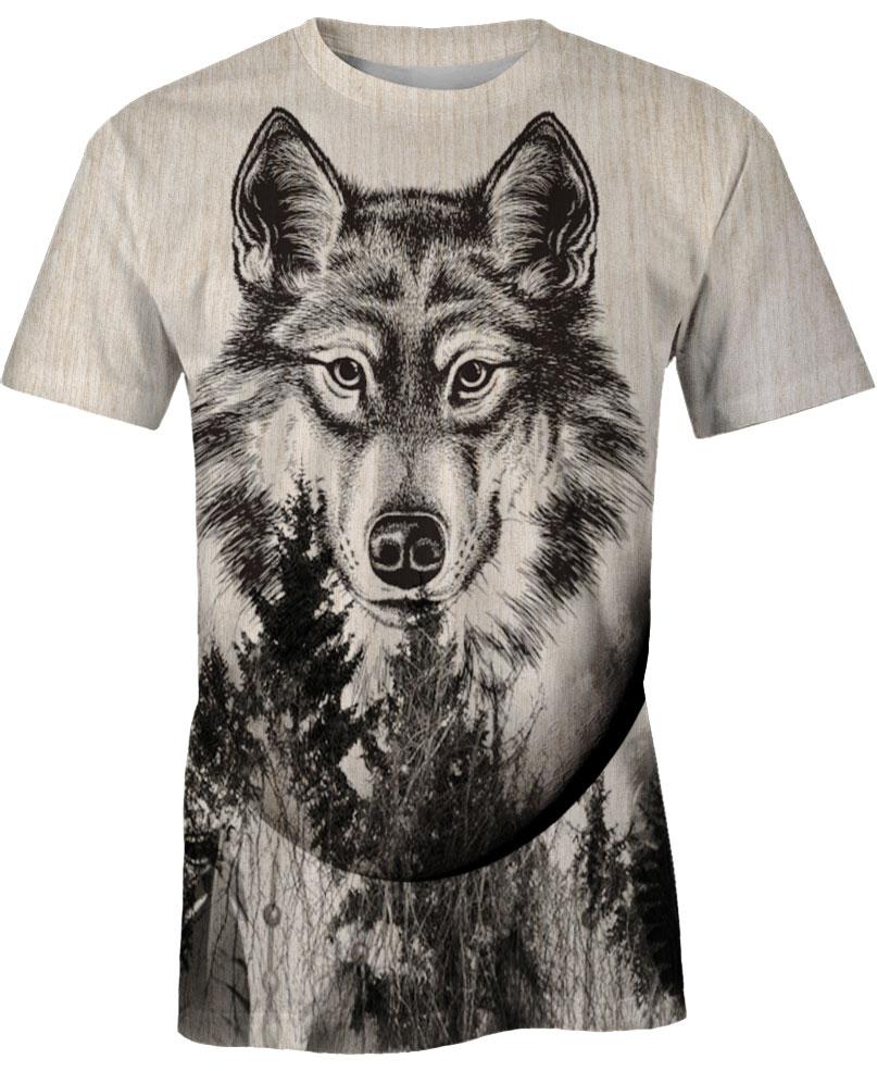 WelcomeNative Black White Wild Wolf Forest 3D Hoodie, All Over Print Hoodie, Native American