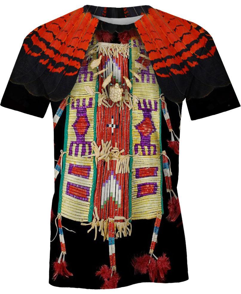 WelcomeNative Black Red Native Style, 3D T Shirt, All Over Print T Shirt, Native American