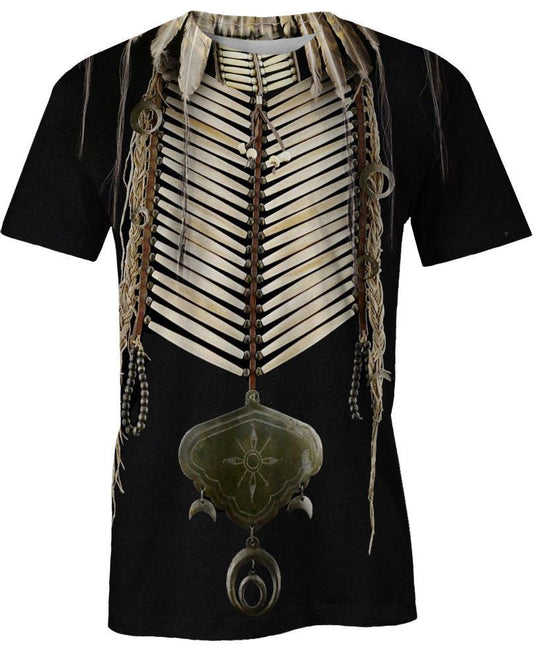 WelcomeNative Black Bead Pattern, 3D T Shirt, All Over Print T Shirt, Native American