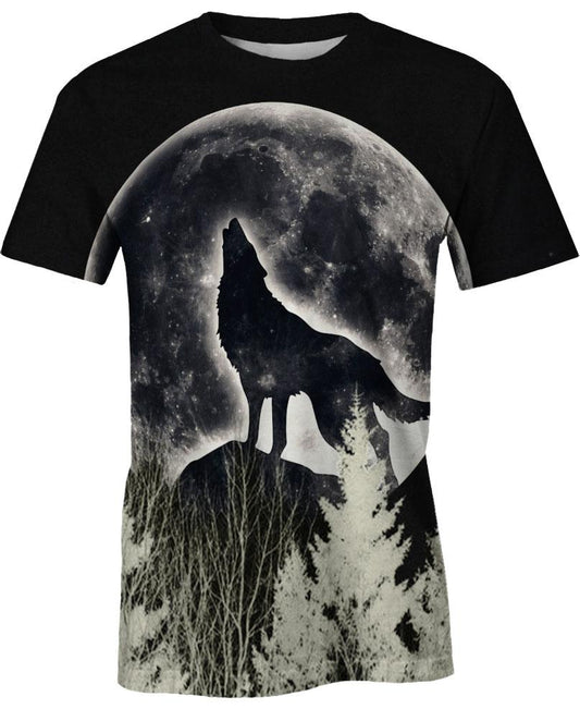 WelcomeNative Black Wolf Moon 3D Hoodie, All Over Print Hoodie, Native American