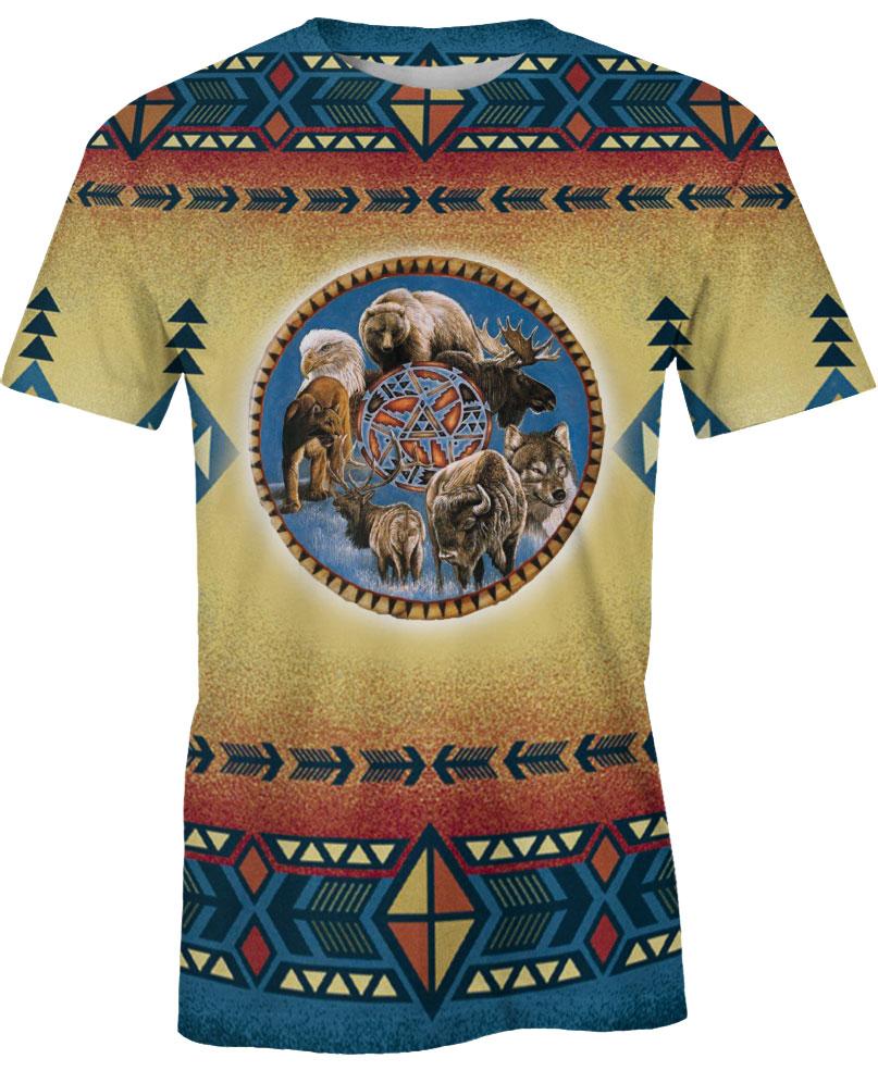 WelcomeNative Native Animal Spirit 3D Hoodie, All Over Print Hoodie, Native American