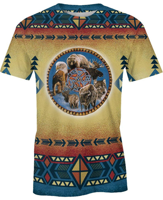 WelcomeNative Native Animal Spirit 3D Hoodie, All Over Print Hoodie, Native American