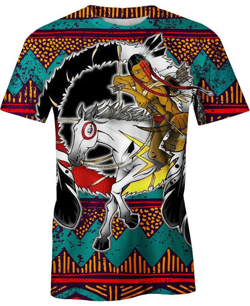 WelcomeNative Native Horse Hoodie, All Over Print Hoodie, Native American